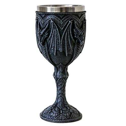Medieval Gothic Dragon Wine Goblet – Dungeons And Dragons Chalice Cup ...